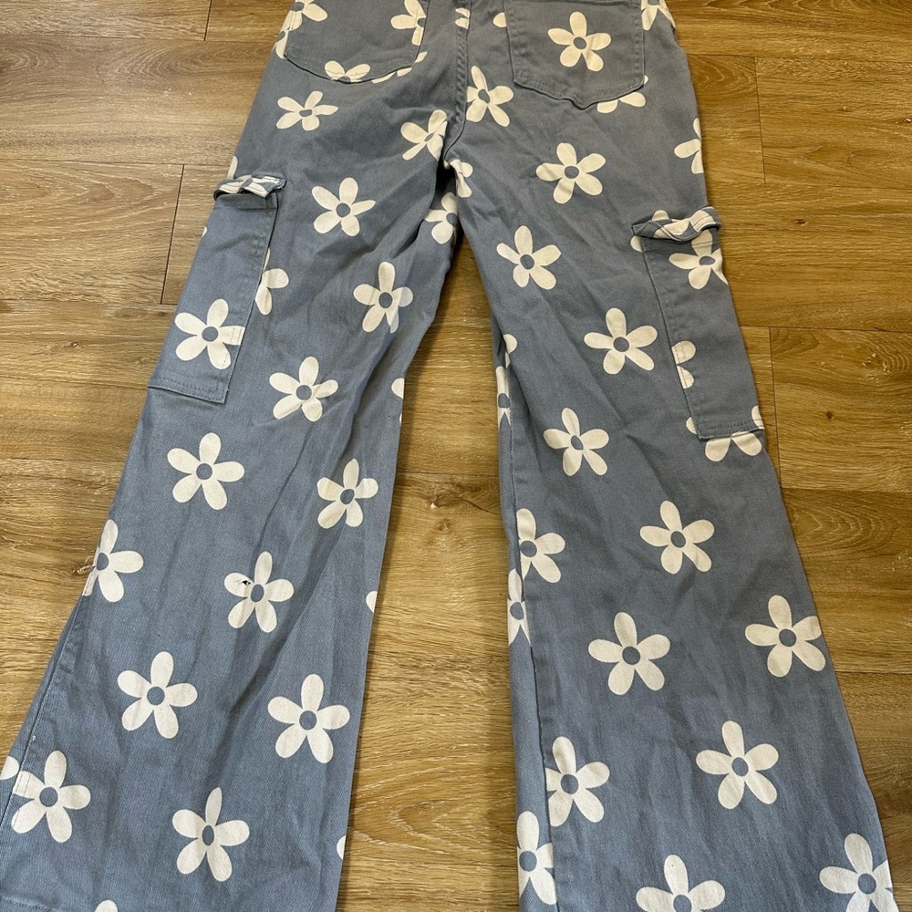 Altar'd State Women's Floral Print Cargo Pants, Casual Trendy WIDE LEG Small S - Picture 10 of 10